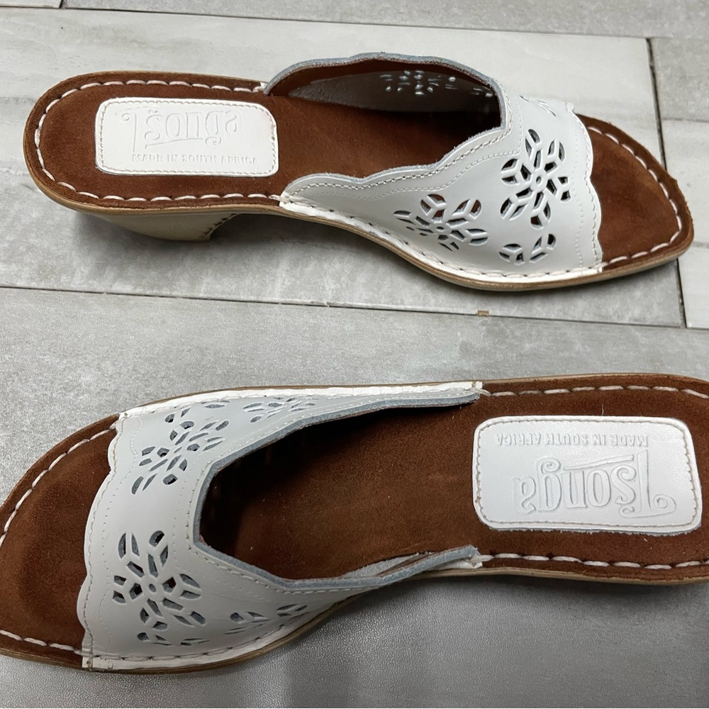 White Women's Cutout Sandals Tonga Brand